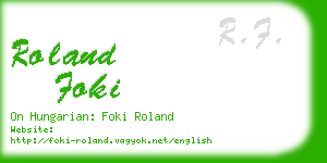 roland foki business card